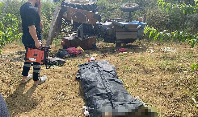 Mersin'de traktör şarampole devrildi: 1 ölü