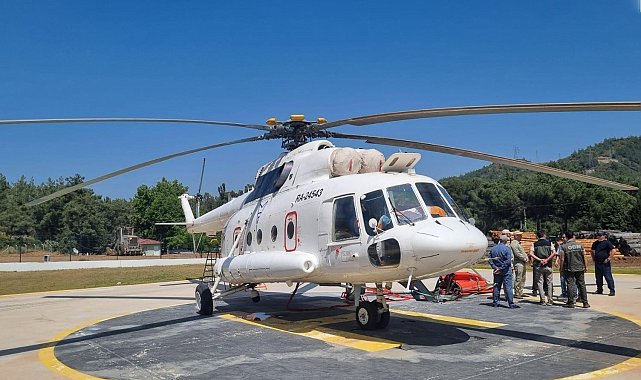Muğla'da ilk yangın helikopteri göreve başladı