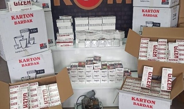 Nazilli'de 101 bin 200 adet bandrolsüz boş makaron ele geçirildi