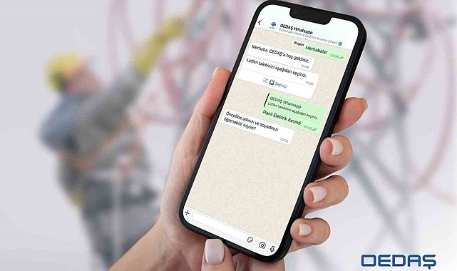 OEDAŞ, tüketicileriyle WhatsApp üzerinden yazışıyor