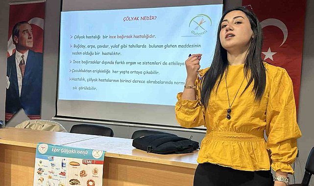 Öğrencilere çölyak hastalığı anlatılarak glutensiz yiyecekler ikram edildi