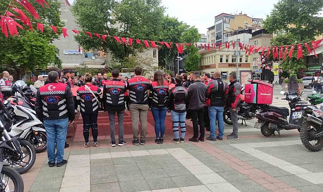 Orhangazi'de motosikletlerle 19 Mayıs konvoyu