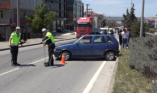 Otomobilin çarptığı yaya yaralandı