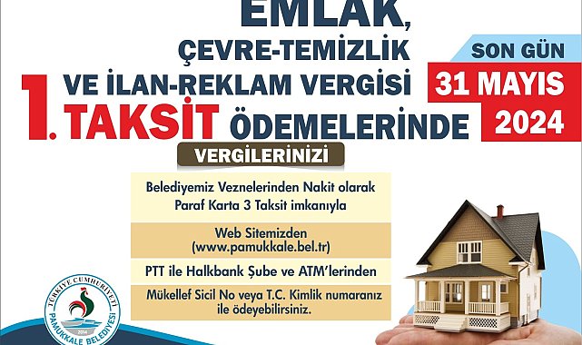 Pamukkale Belediyesi 1. taksit ödemeleri için uyardı