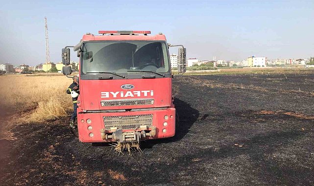 Reyhanlı'da buğday tarlasında yangın