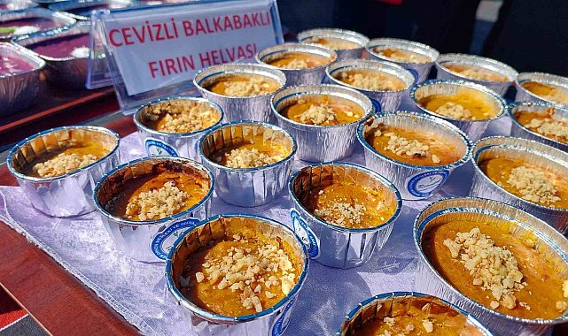 Rize'nin yeni lezzeti 'Cevizli balkabaklı fırın helvası' oldu