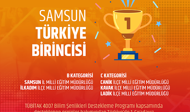 Samsun proje başvurusunda Türkiye 1'ncisi