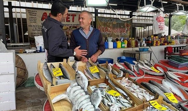 Sarıgöl pazaryerinde balık satıcıları denetimden geçti