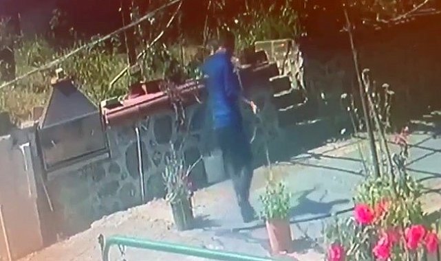 Sarıyer'de 15 metre uzunluğundaki bahçe hortumunu çaldı