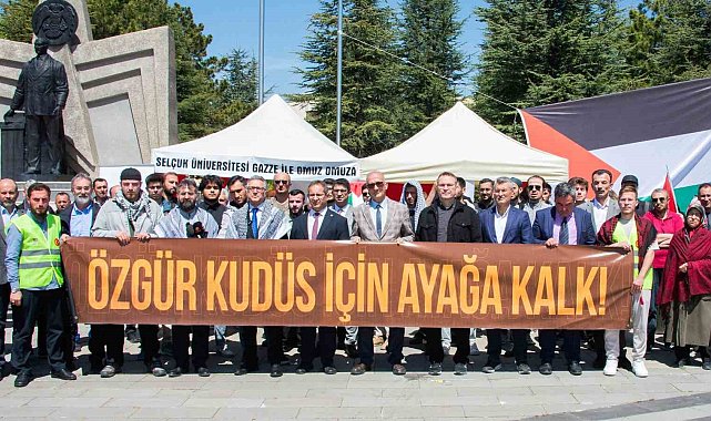 Selçuk Üniversitesindeki Gazze nöbeti sürüyor