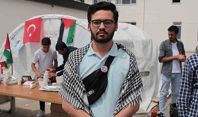 Siirt Üniversitesi öğrencileri Gazze'ye destek için çadır nöbeti başlattı