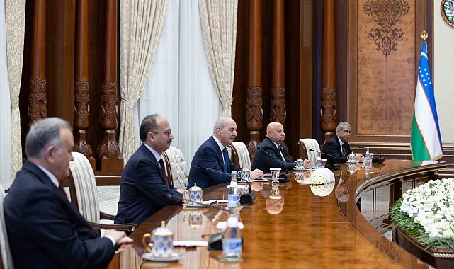 TBMM Başkanı Kurtulmuş, Özbekistan Cumhurbaşkanı Mirziyoyev tarafından kabul edildi