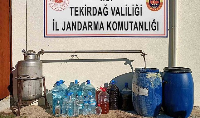 Tekirdağ'da 344 litre sahte alkol ele geçirildi