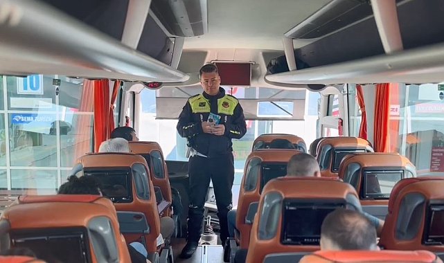 Tekirdağ'da yolcu otobüslerinde bilinçlendirme çalışmaları