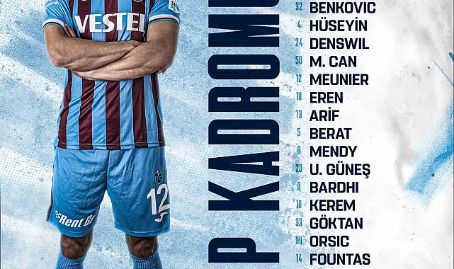 Trabzonspor'un Beşiktaş maçı kamp kadrosu belli oldu