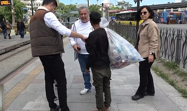 Tramvayda dilenci operasyonu: Dilenen çocuklar yakalandı