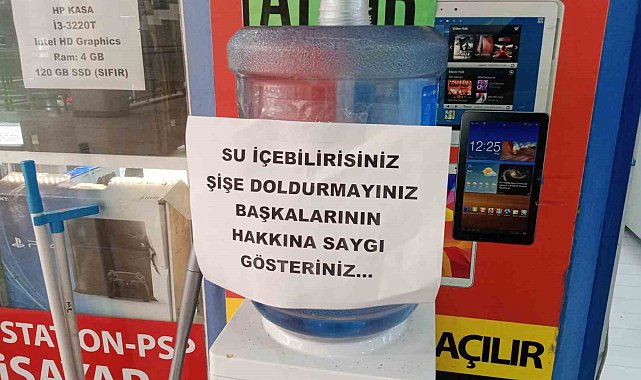 Ücretsiz kullanıma sunulan sebilden bidon doldurulması tepki çekti