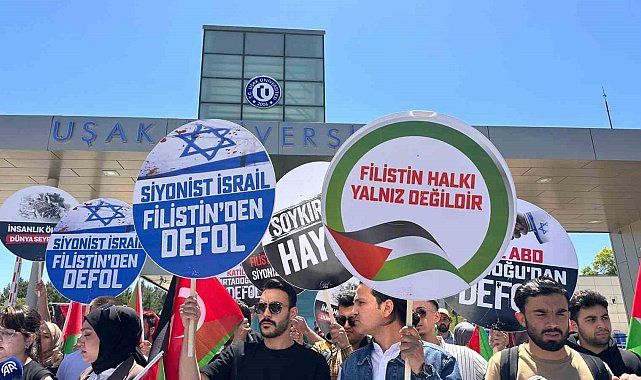 Uşak Üniversiteli öğrencilerden Filistin'e destek