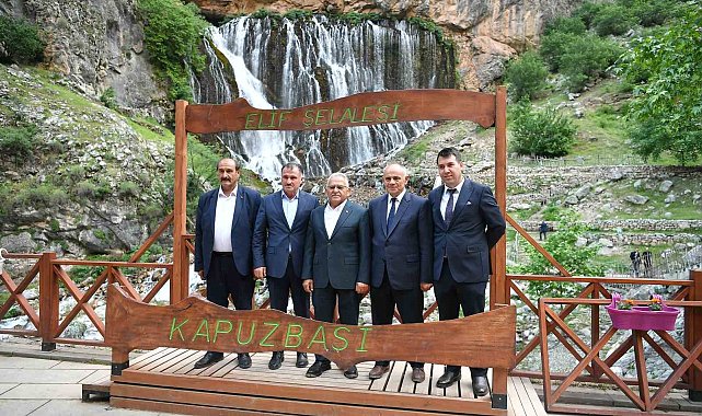 Vali Çiçek ve Başkan Büyükkılıç'yan Kapuzbaşı Şelaleleri'ne turistik hamleler