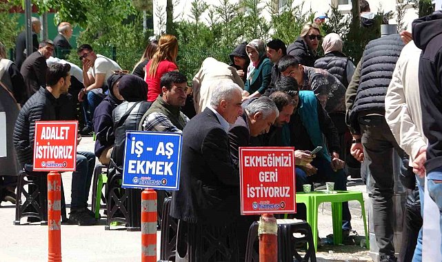 Van'daki işçilerin protestoları 9'uncu gününde