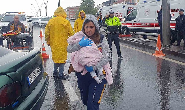 Yaralı bebeğe sağlık personelinden "anne" şefkati
