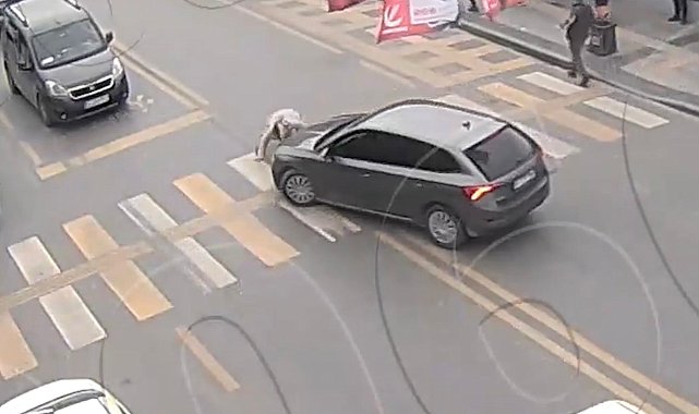 Yaya geçidinde küçük kız çocuğuna çarptı