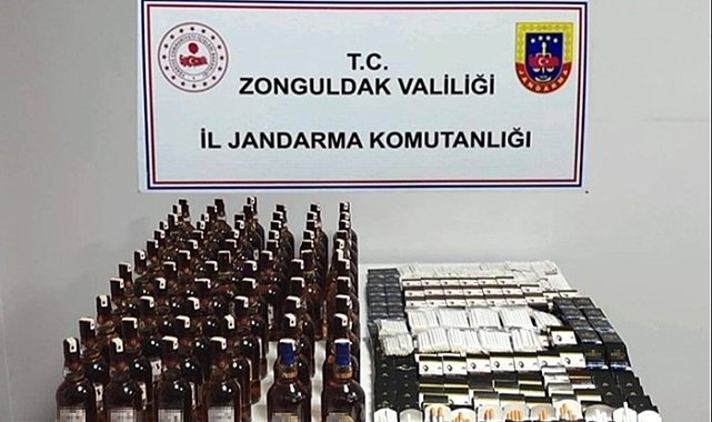 Zonguldak'ta sahte içki ve makaron ele geçirildi