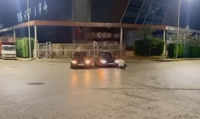 50 bin lira drift cezası yiyince otomobilin etrafında bisikletle drift attı