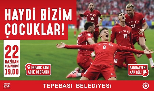 Açık havada milli maç heyecanı