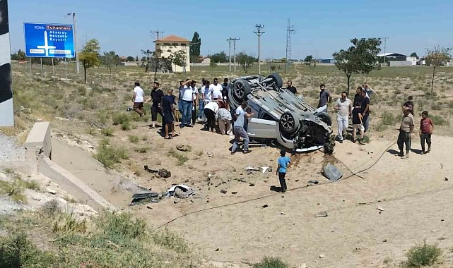 Aksaray'da trafik kazası: 2'si çocuk 3 yaralı