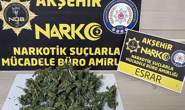 Akşehir Narkotikten uyuşturucu operasyonu: 2 tutuklama