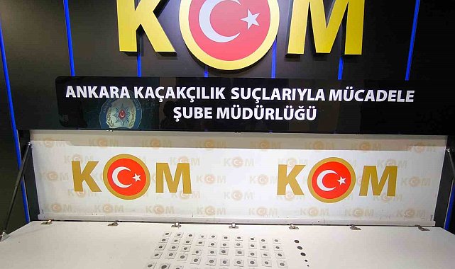 Ankara'da tarihi eser operasyonu: 67 adet sikke altın ele geçirildi