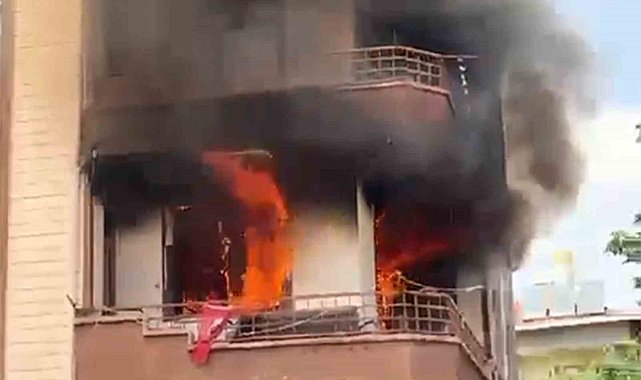 Apartman dairesi alevlere teslim oldu