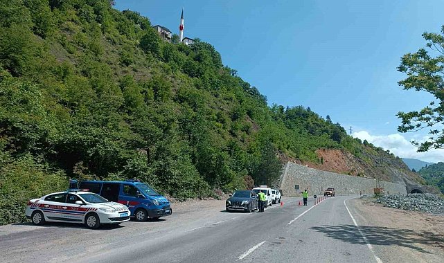 Artvin'de geçen ay 45 sürücü ve 118 araç trafikten men edildi