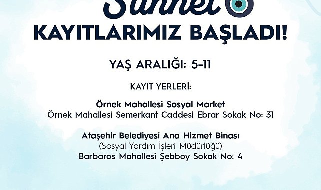 Ataşehir Belediyesi'nin toplu sünnet organizasyonu için kayıtlar başladı