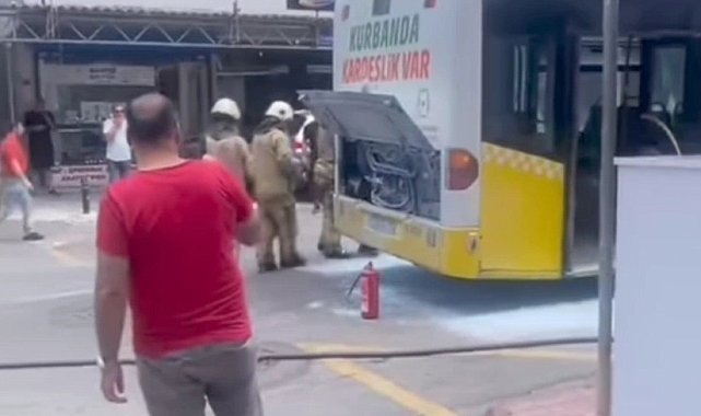 Beykoz'da İETT otobüsünden dumanlar yükseldi, yolcular tahliye edildi