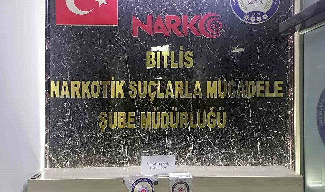 Bitlis'te yangın tüpü içinde metanfetamin ele geçirildi