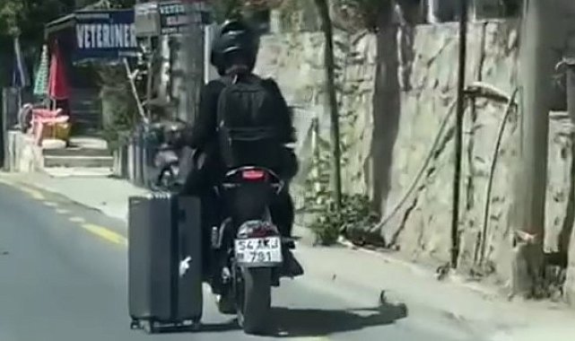 Bodrum trafiğinde ilginç görüntü