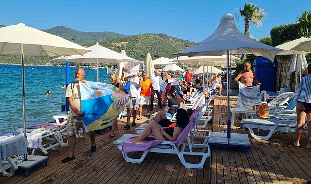 Bodrum'da kıyı eyleminde ortalık karıştı