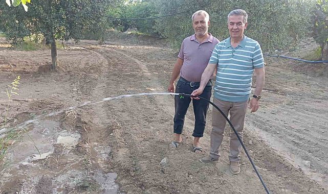 Buharkent'te 2 bin dönüm arazi modern sulamaya kavuştu