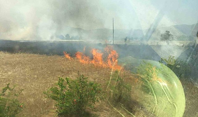 Burdur'da bin dönümün üzerinde ekin tarlası küle döndü