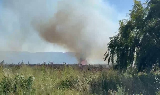 Bursa'da farklı noktalardan anız yangınları