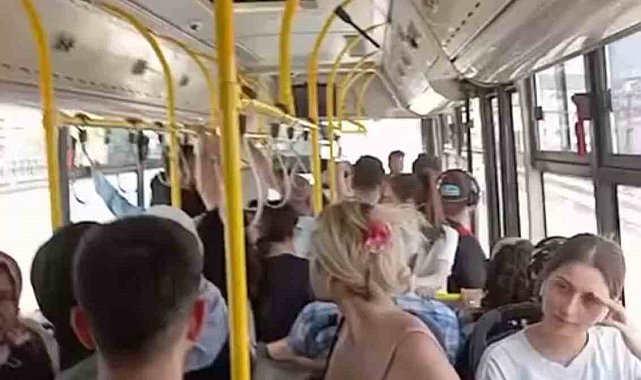 Bursa'da halk otobüsünde klima tartışması