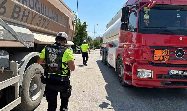 Bursa'da tehlike saçan hafriyat kamyon sürücüleri teker teker yakalandı