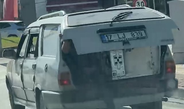 Bursa'da tehlikeli yolculuk kamerada