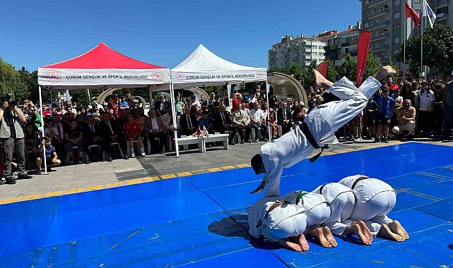 Çorum'da yaz spor okularına coşkulu açılış
