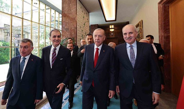 Cumhurbaşkanı Erdoğan, TBMM Başkanı Kurtulmuş'u ziyaret etti