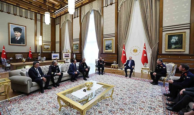 Cumhurbaşkanı Recep Tayyip Erdoğan, Ax-3 Uzay Misyonu mürettebatını kabul etti.