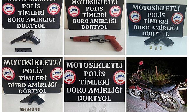 Dörtyol'da gerçekleştirilen asayiş uygulamasında silah ve mühimmat ele geçirildi