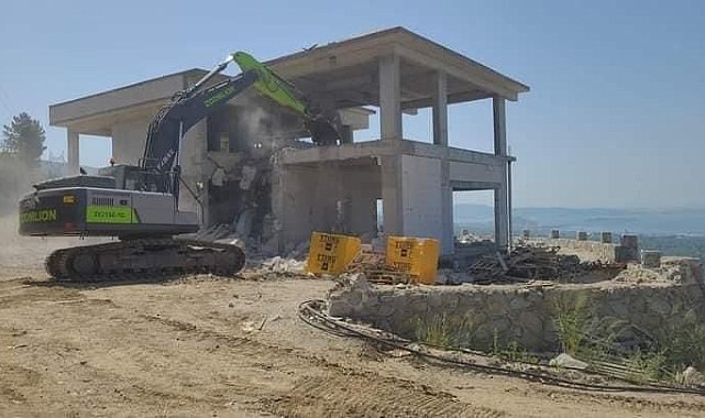 Erdek'te kaçak yapılarla mücadele